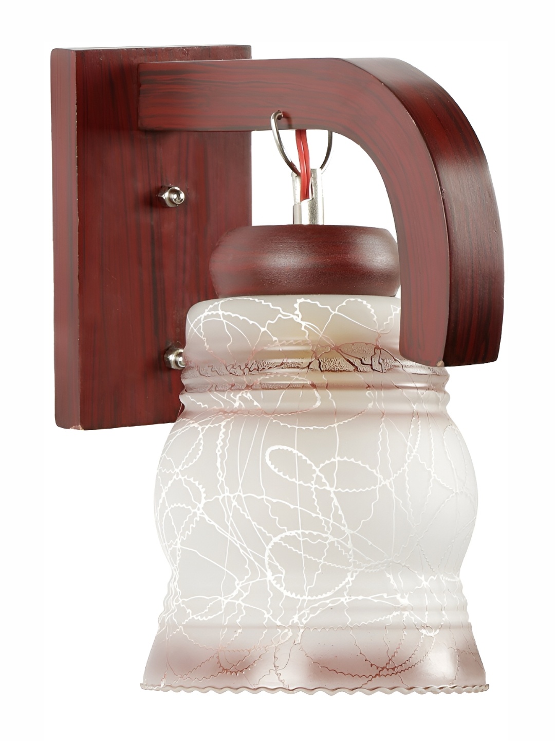 

Afast White & Brown Glass Contemporary Wall Lamp