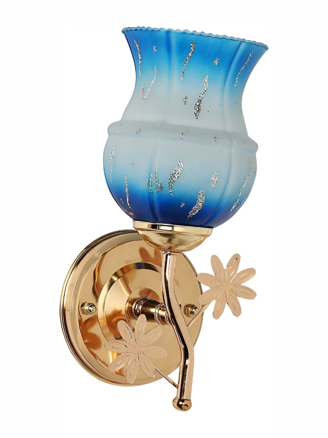

Afast Blue & Gold Toned Textured Glass Bell Wall Lamp