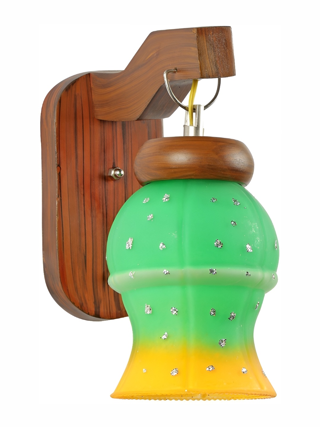 

Afast Green & Yellow Glass Textured Wall Lamp