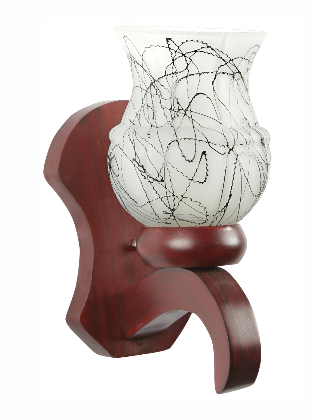

Afast Black & White Glass Printed Wall Lamp