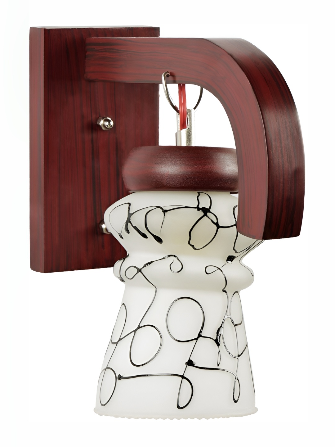 

Afast Brown & White Solid Bell Glass Wall Lamp
