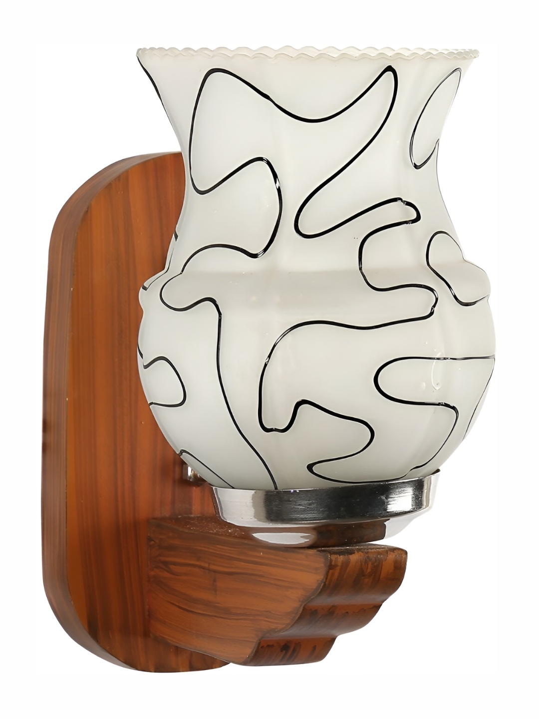 

Afast White & Black Textured Cylindrical Glass Wall Lamp