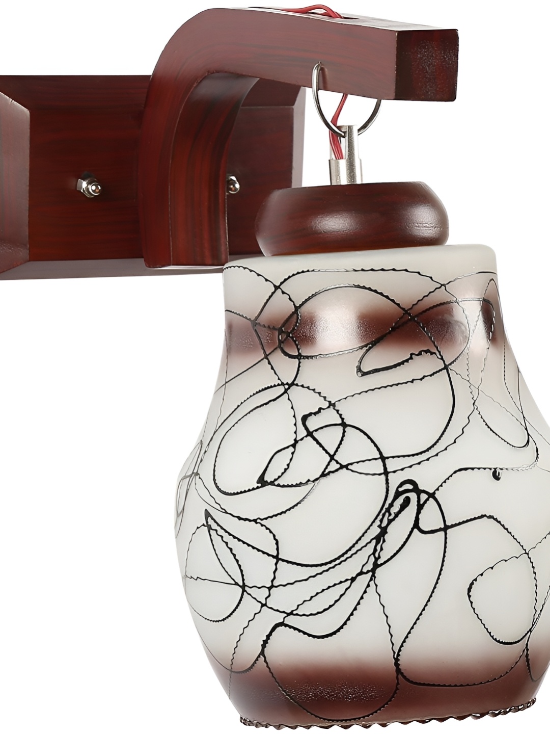 

Afast Grey & Brown Textured Bell Shaped Glass Wall Lamp