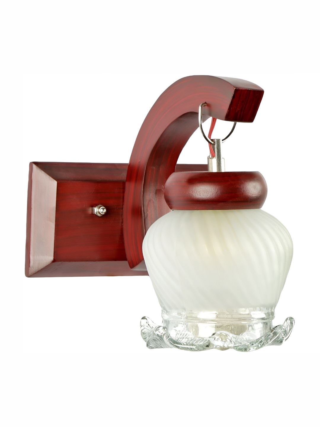 

Afast Brown & White Textured Glass Wall Lamp