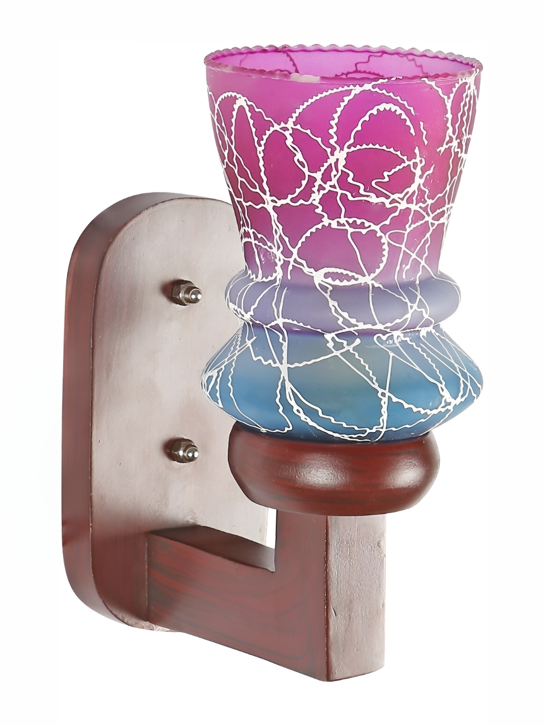 

Afast Pink & Blue Textured Glass Bell Shaped Wall Lamp