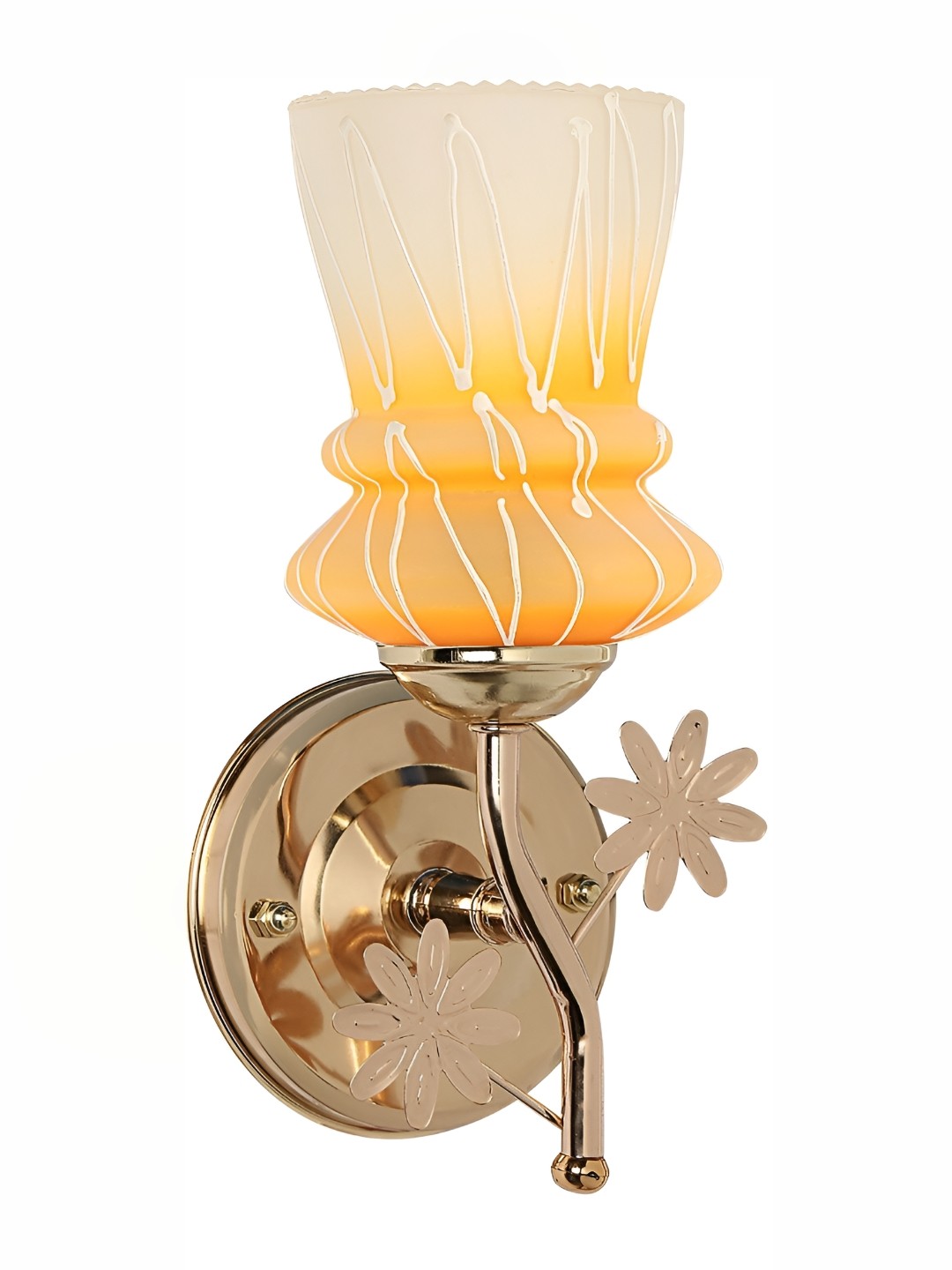 

Afast Gold Toned & Yellow Bell Shaped Glass Wall Lamp