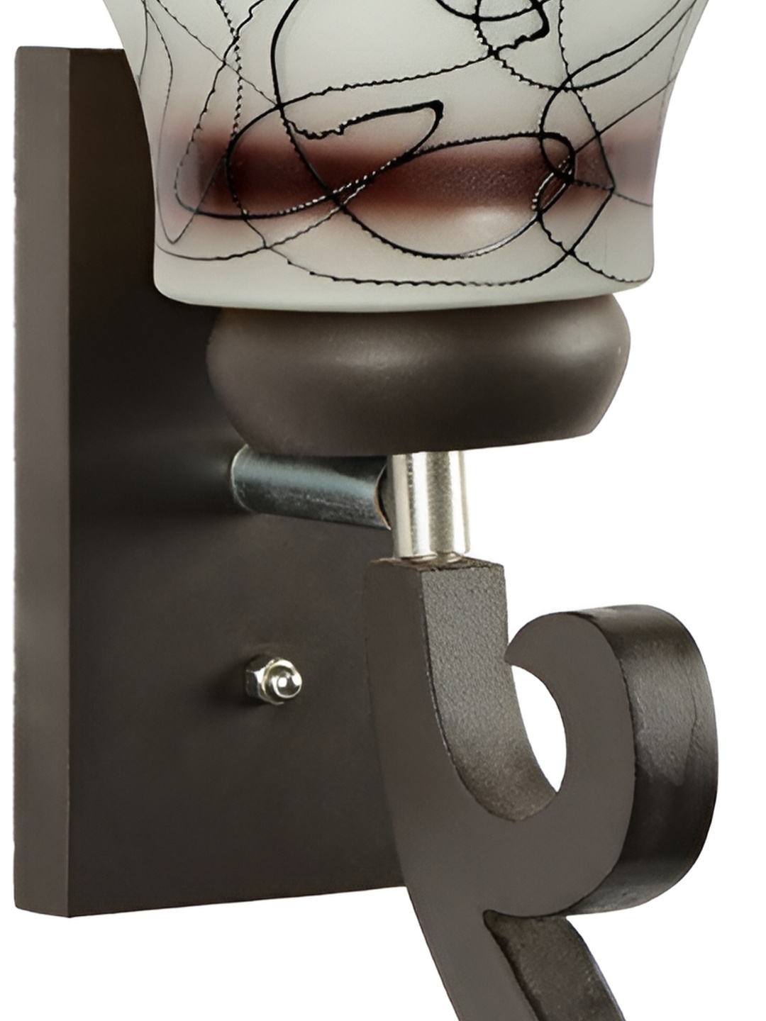 

Afast White Brown Colourblocked Glass Frustum Wall Lamp