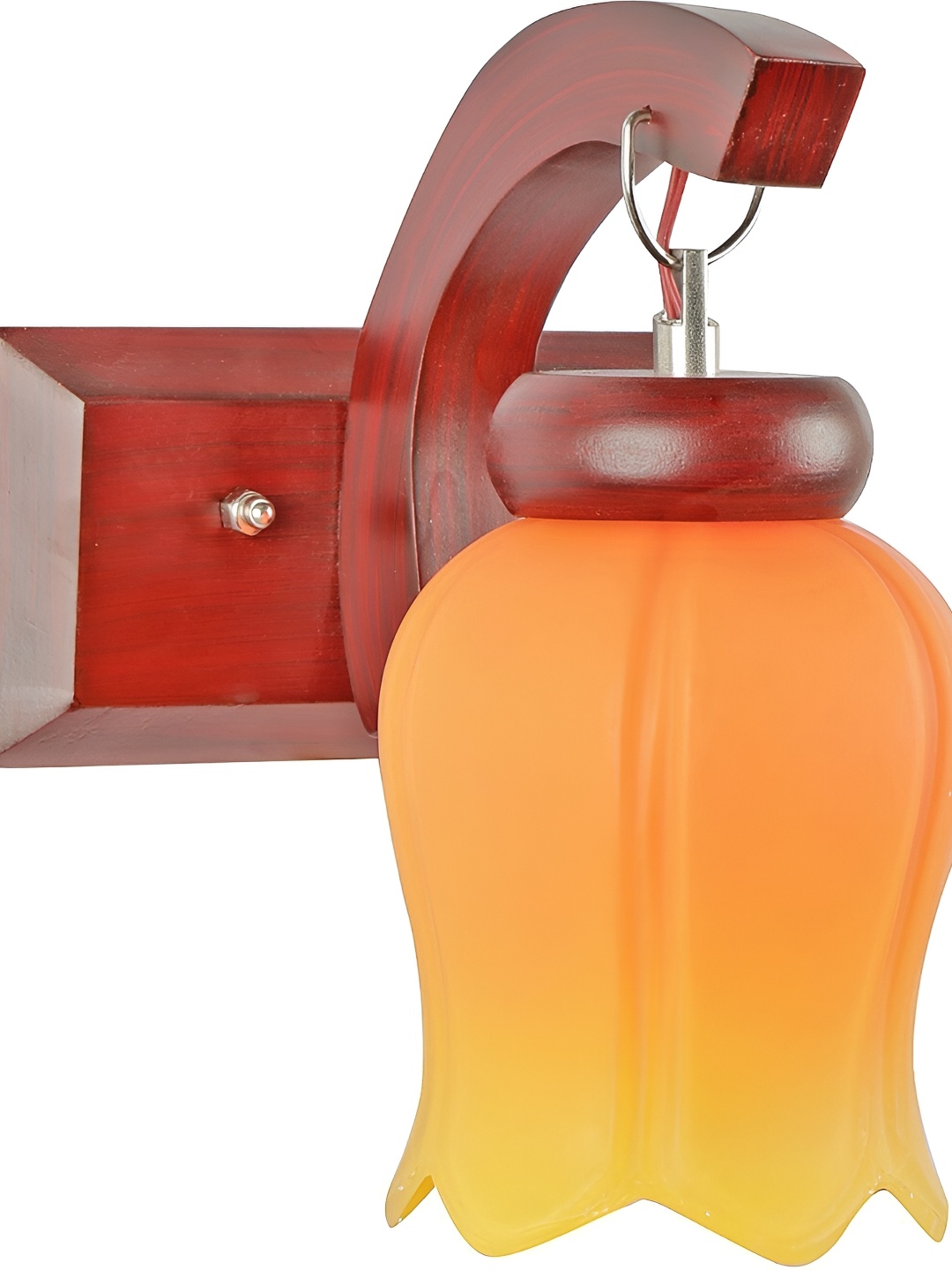 

Afast Brown & Orange Solid Abstract Glass Wall Lamp
