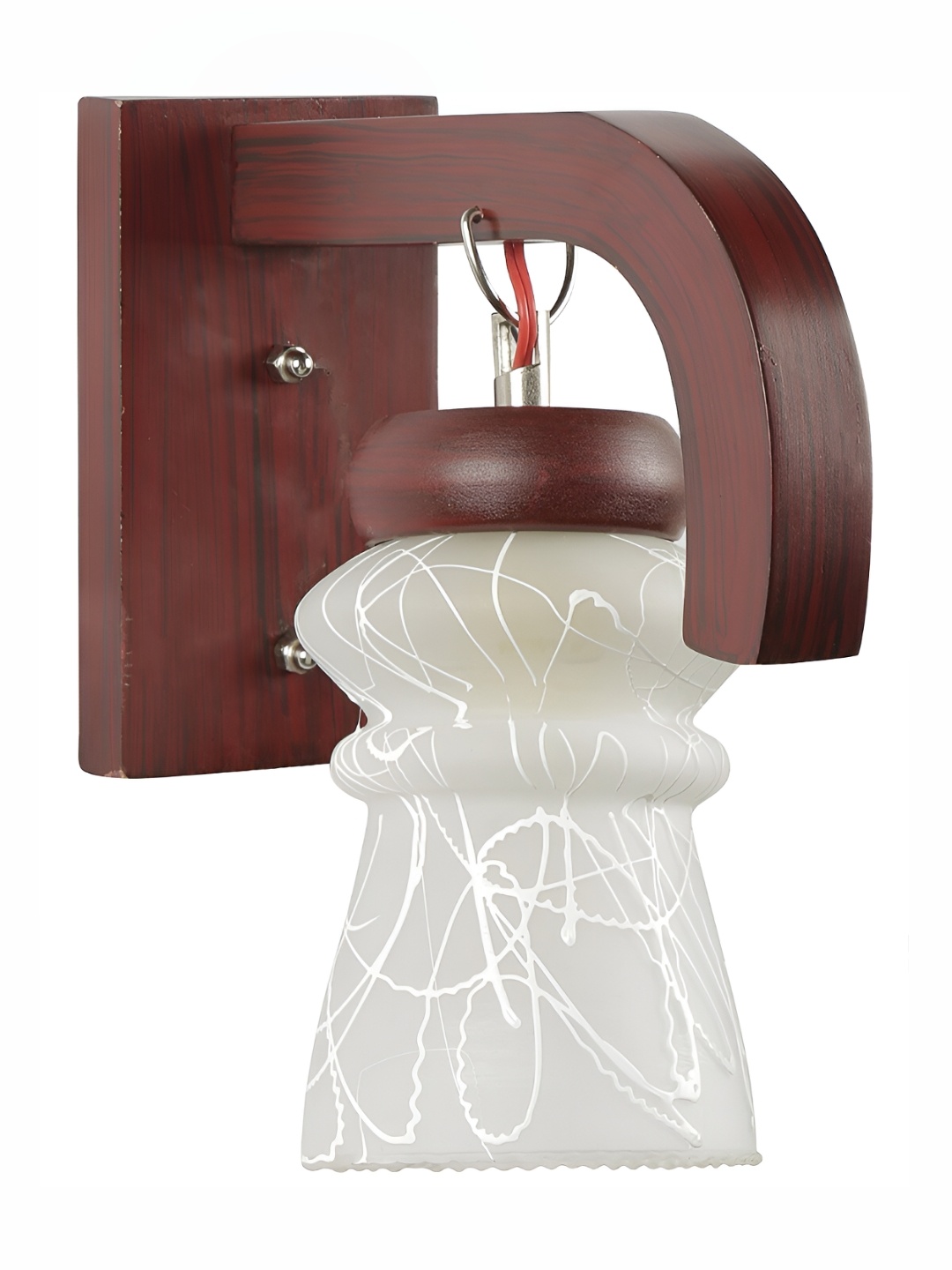 

Afast White Textred Bell Shaped Glass Wall Lamp