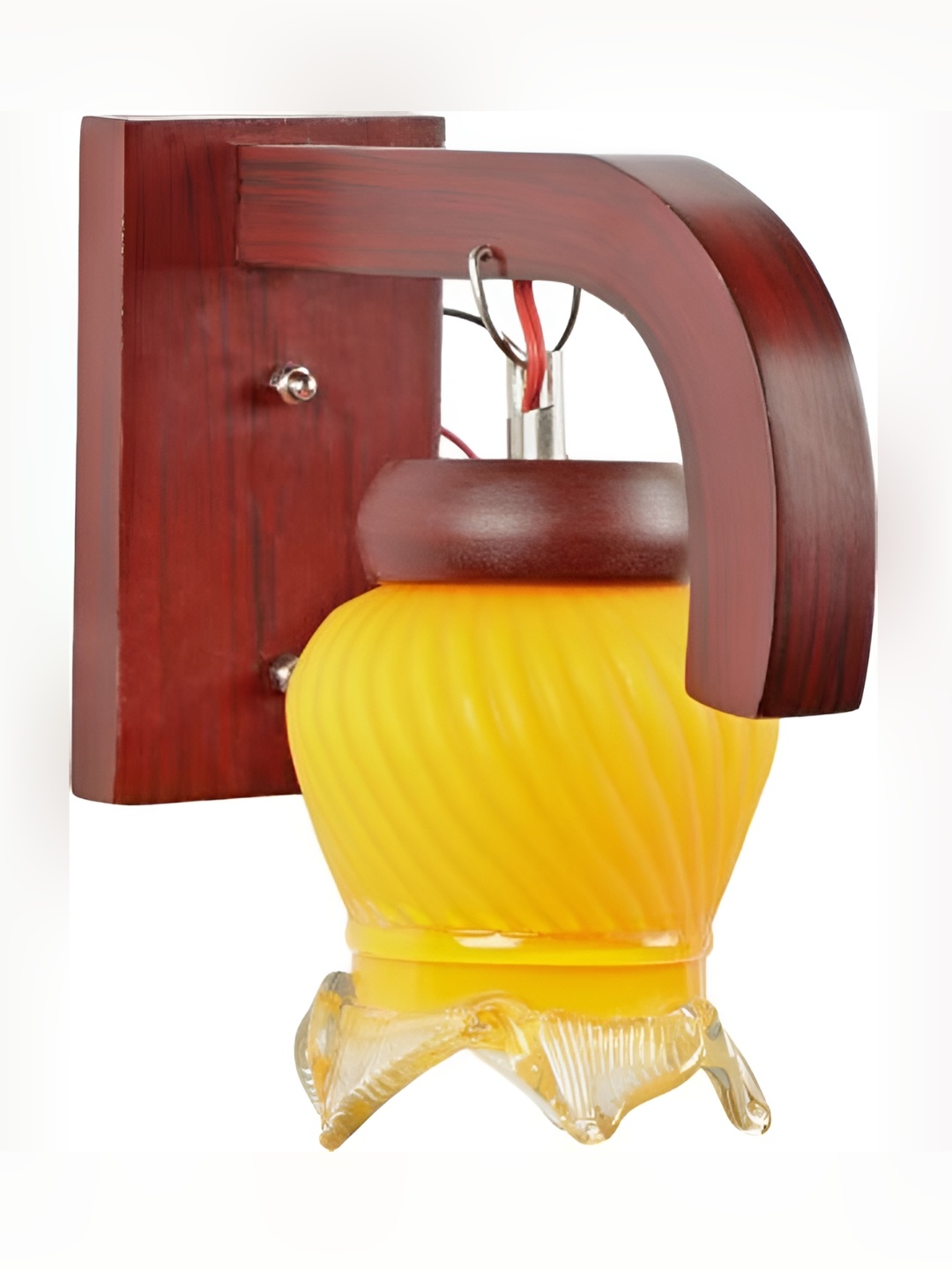 

Afast Yellow &Brown Printed Glass Wall Lamp