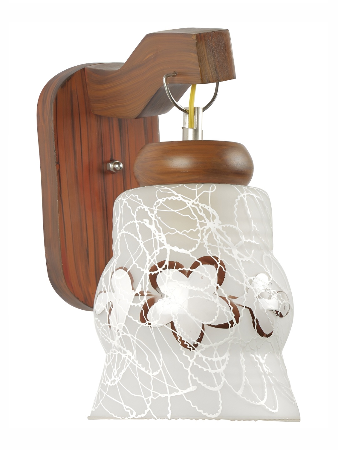 

Afast White & Brown Printed Bell Shaped Contemporary Wall Lamp