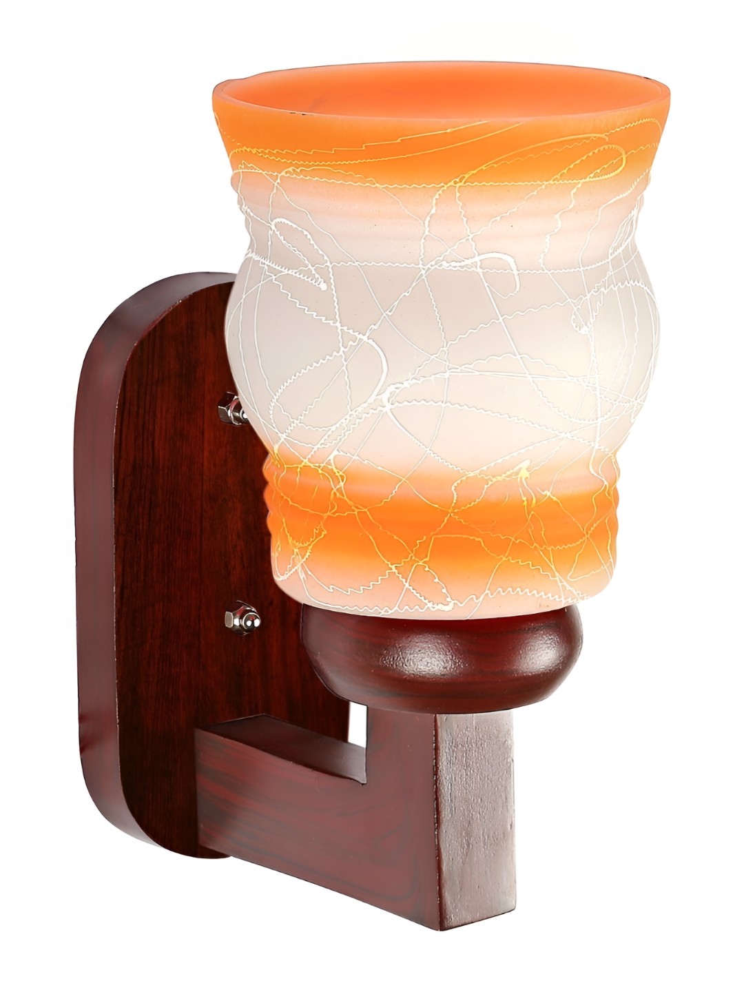 

Afast Brown & White Solid Abstract Glass Wall Lamp