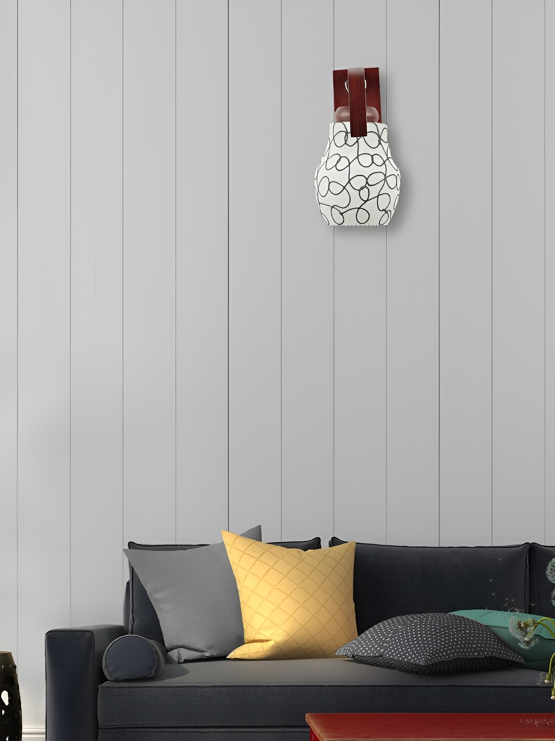 

Afast Brown & White Glass Wall Lamp