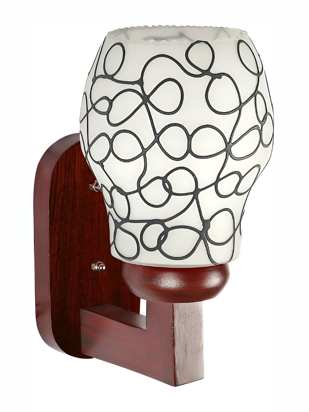 

Afast White & Black Printed Glass Wall Lamp
