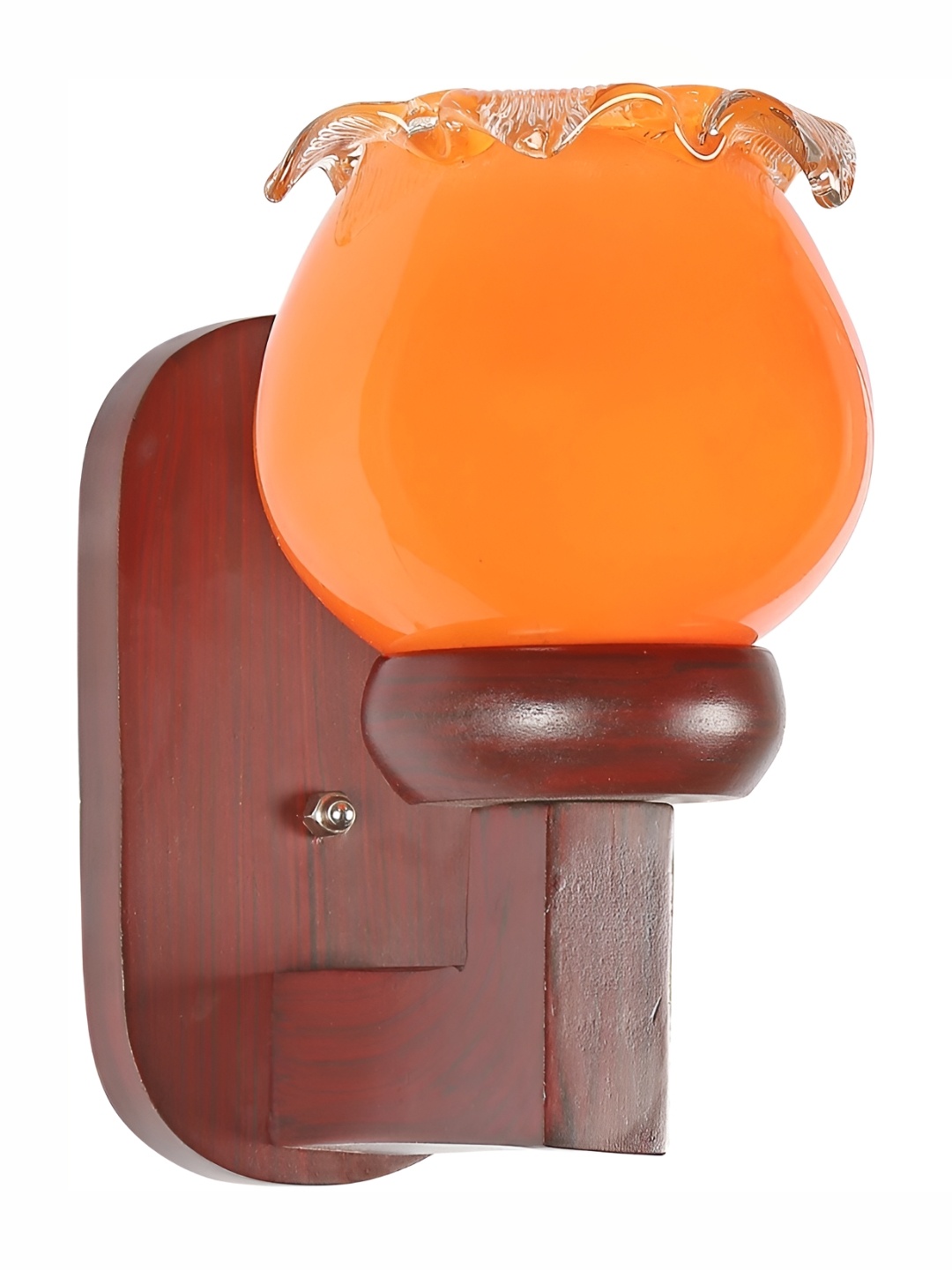 

Afast Orange & Brown Textured Glass Wall Lamp