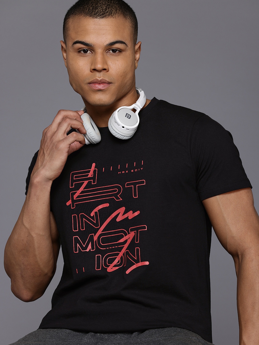 

HRX by Hrithik Roshan Printed Lifestyle T-shirt, Black