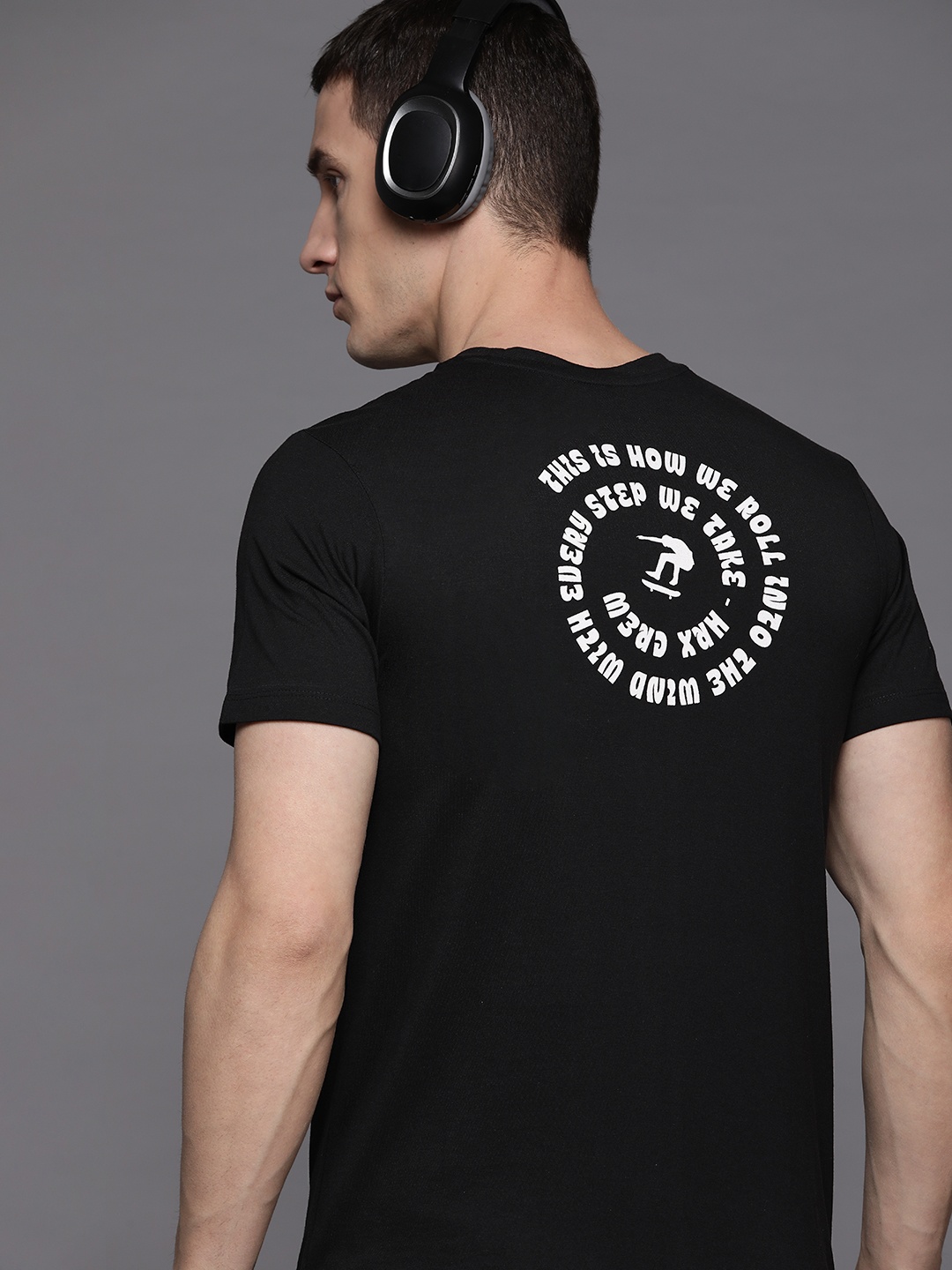 

HRX by Hrithik Roshan Men Typography Printed T-shirt, Black