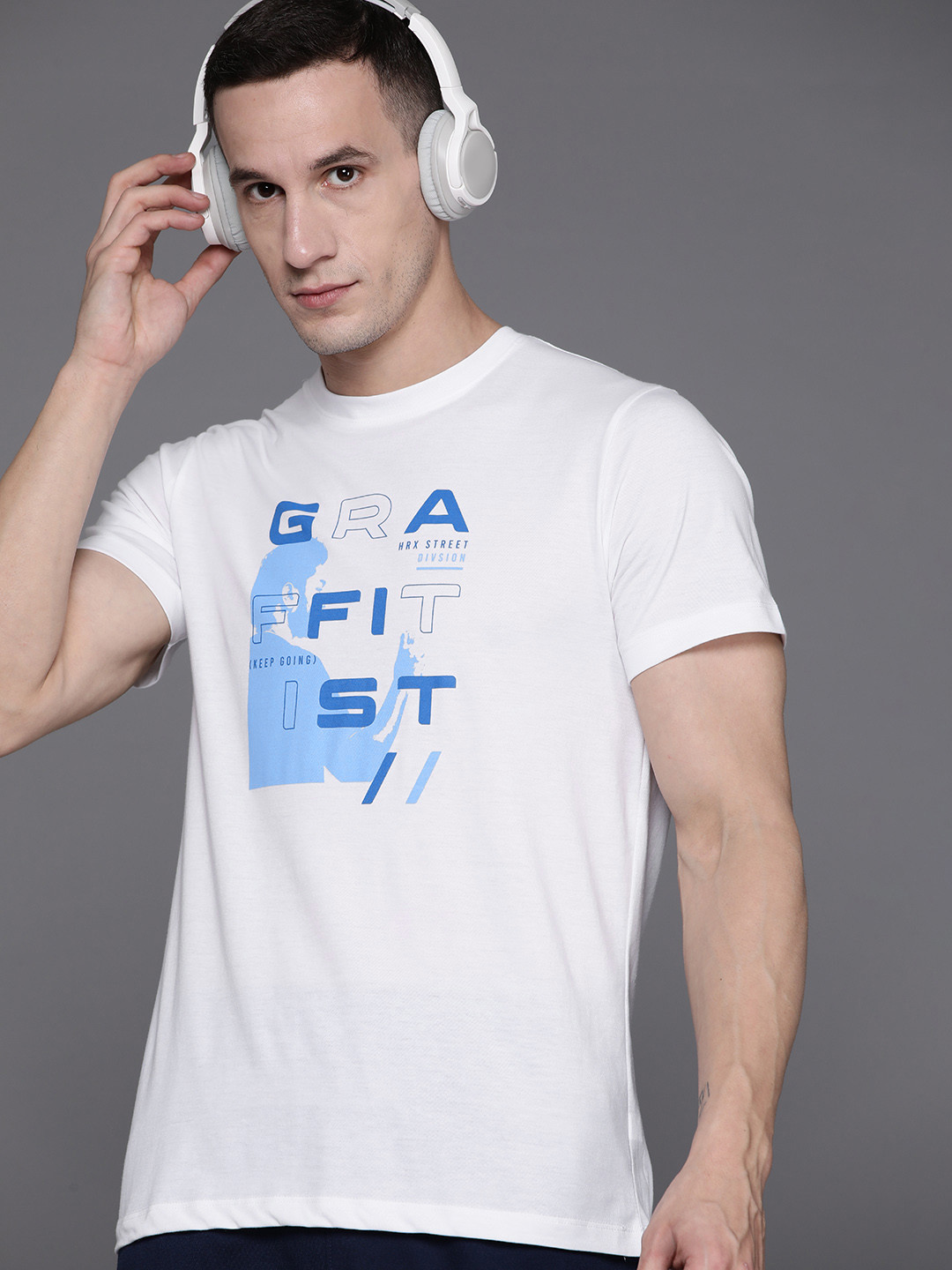 

HRX by Hrithik Roshan Printed Lifestyle T-shirt, White