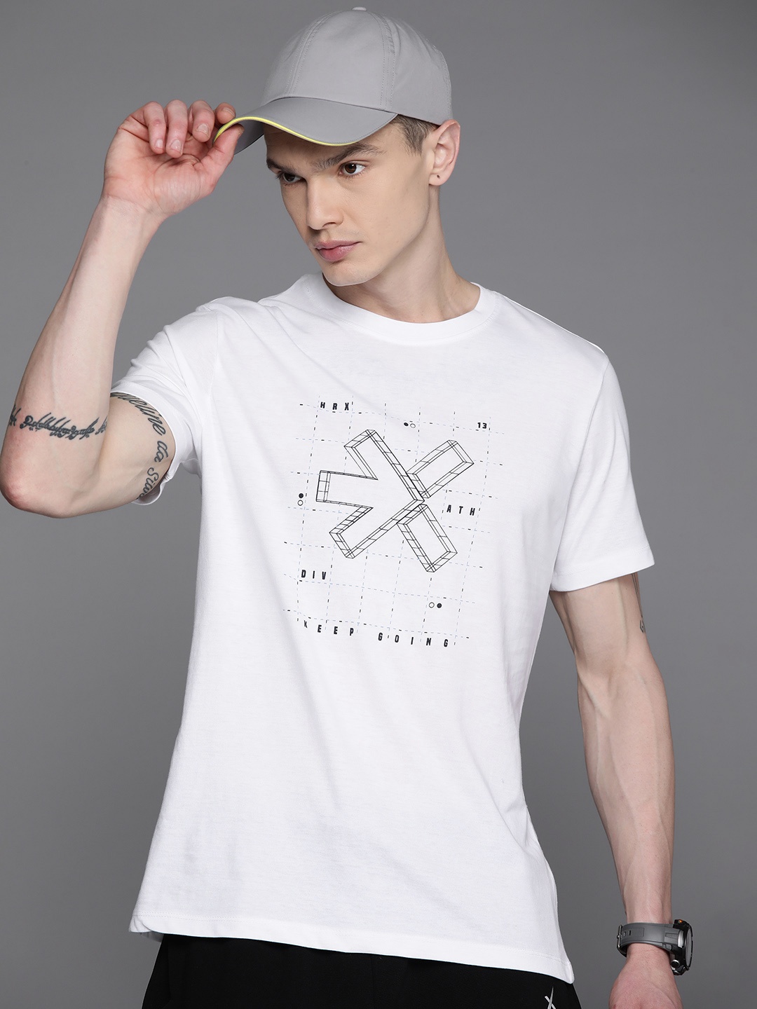 

HRX by Hrithik Roshan Printed Lifestyle T-shirt, White