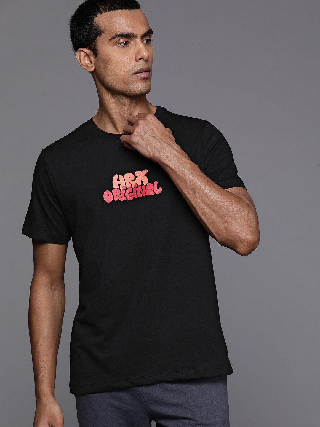 

HRX by Hrithik Roshan Printed Lifestyle T-shirt, Black