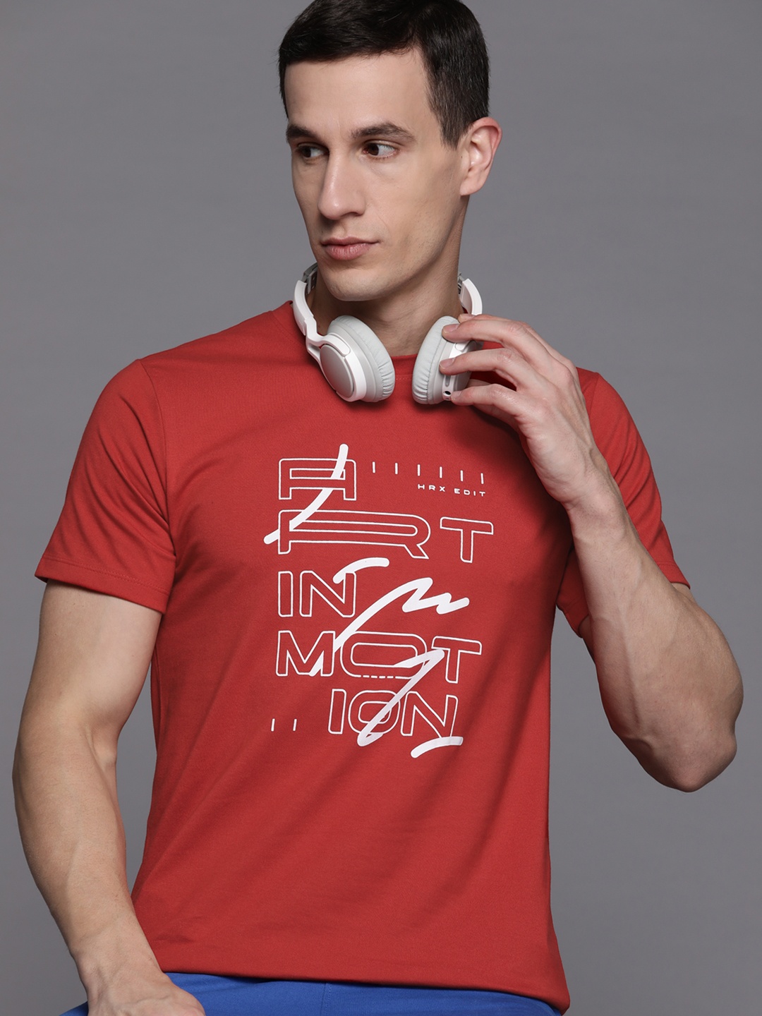 

HRX by Hrithik Roshan Men Typography Printed T-shirt, Red