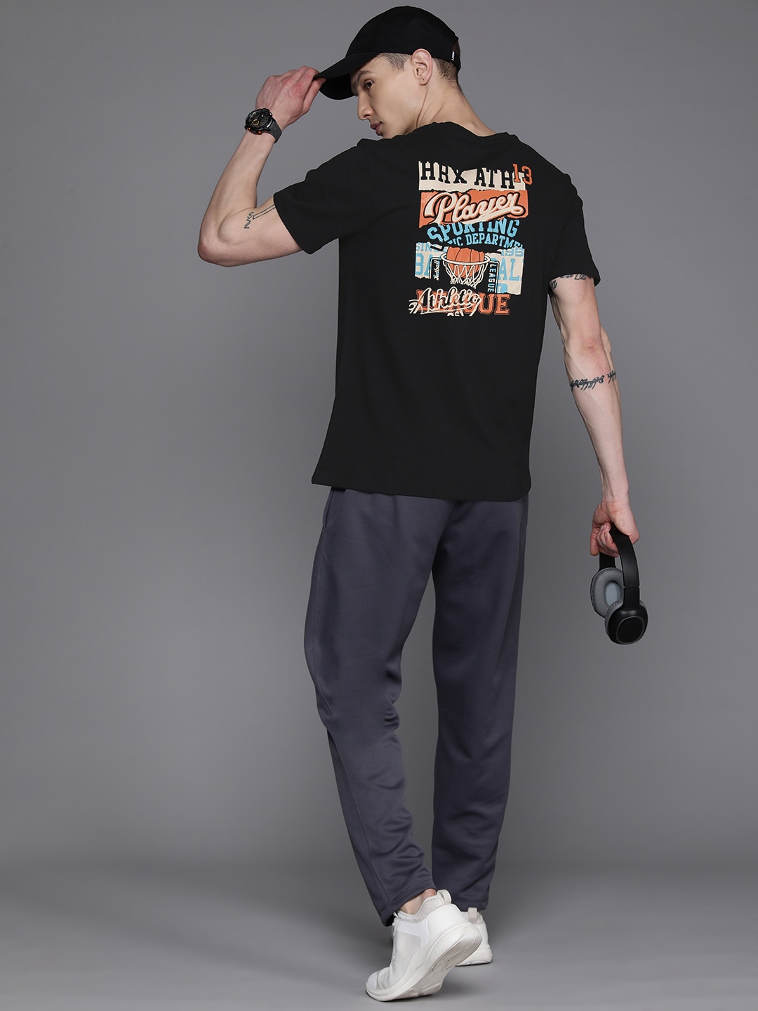 

HRX by Hrithik Roshan Printed Lifestyle T-shirt, Black