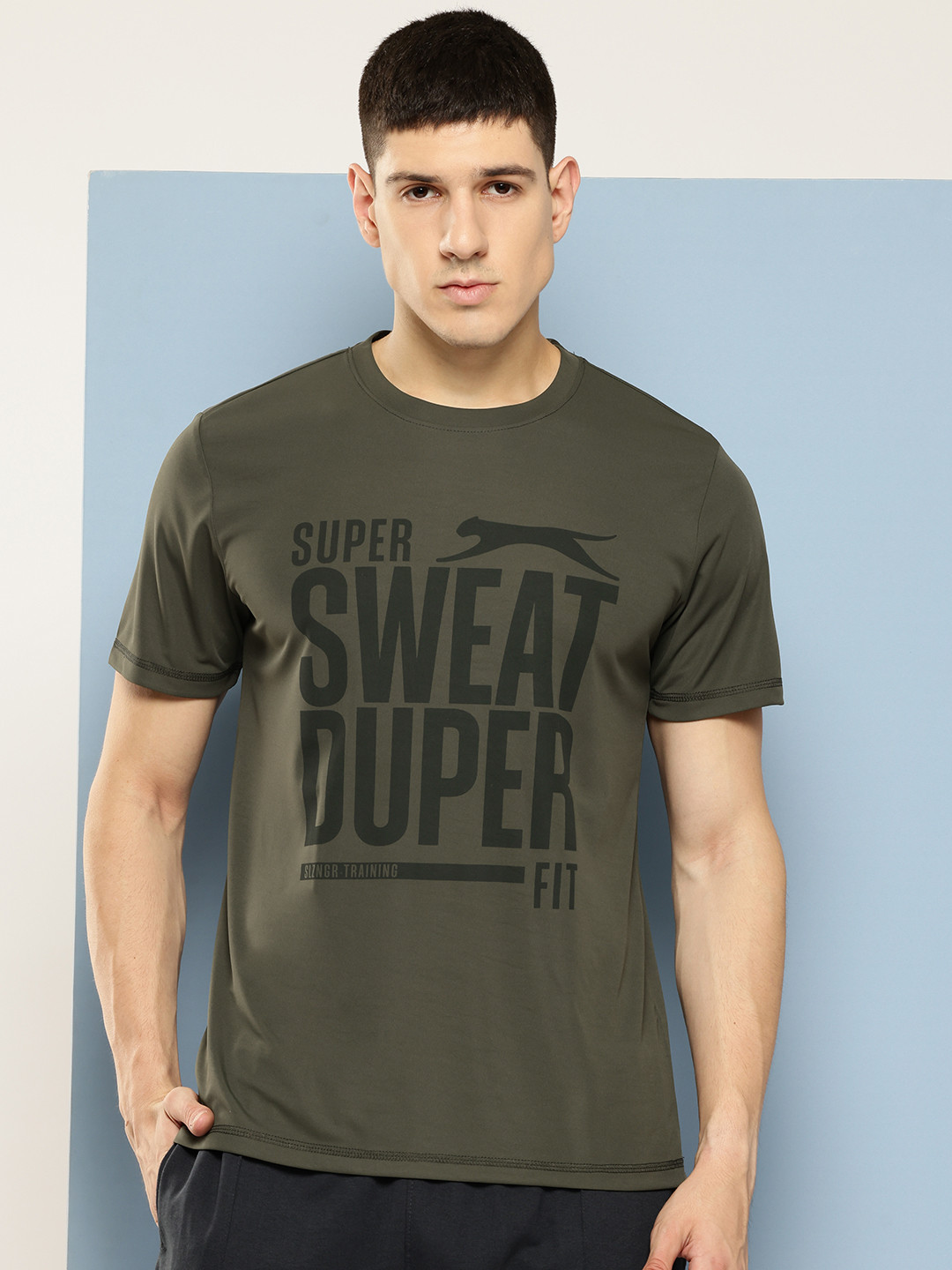 

Slazenger Ultra-Dry Typography Printed T-shirt, Olive