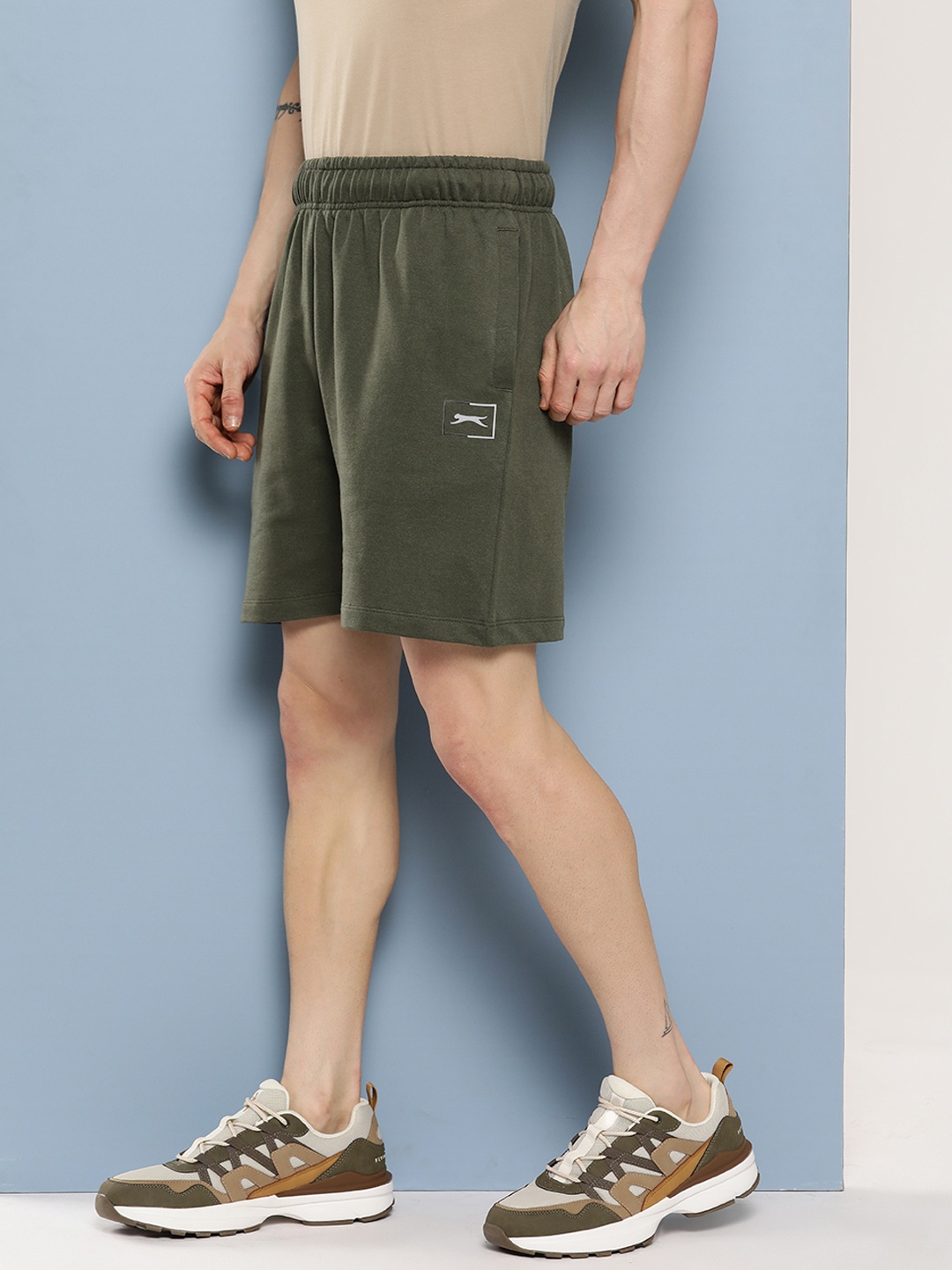 

Slazenger Men Sports Shorts, Olive