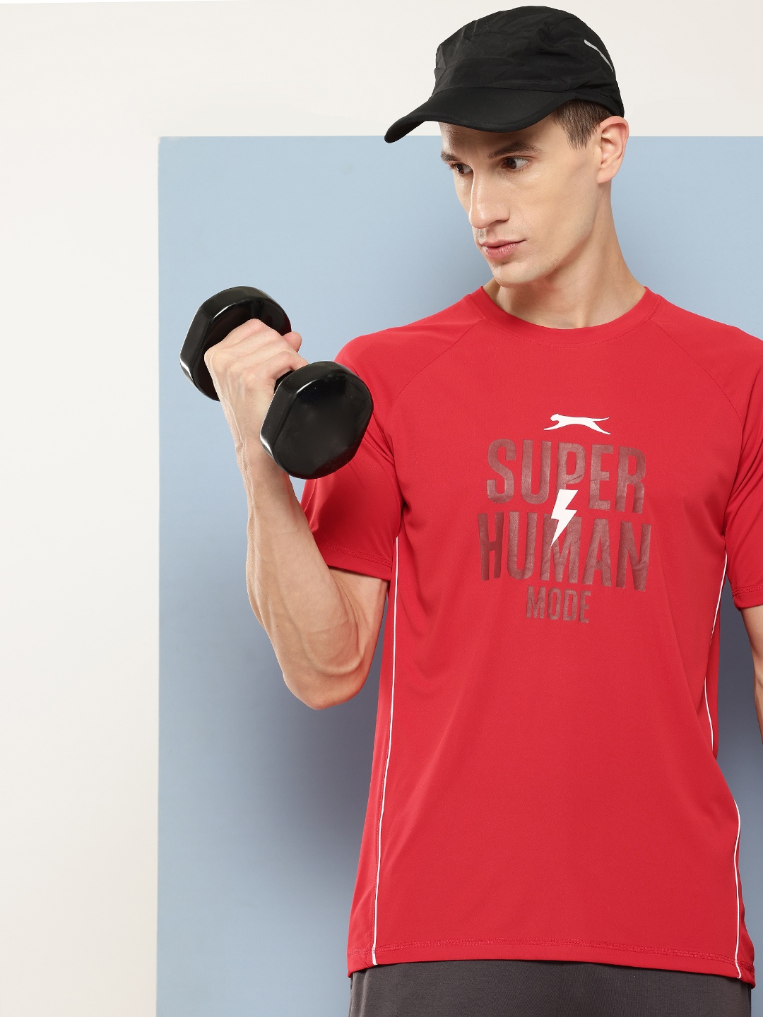 Slazenger Ultra-Dry Typography Training T-shirt, Red