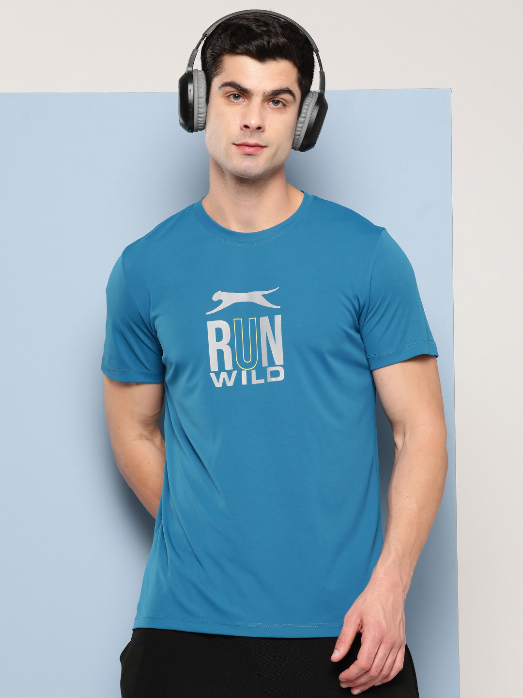 

Slazenger Printed Ultra-Dry Running T-shirt, Blue