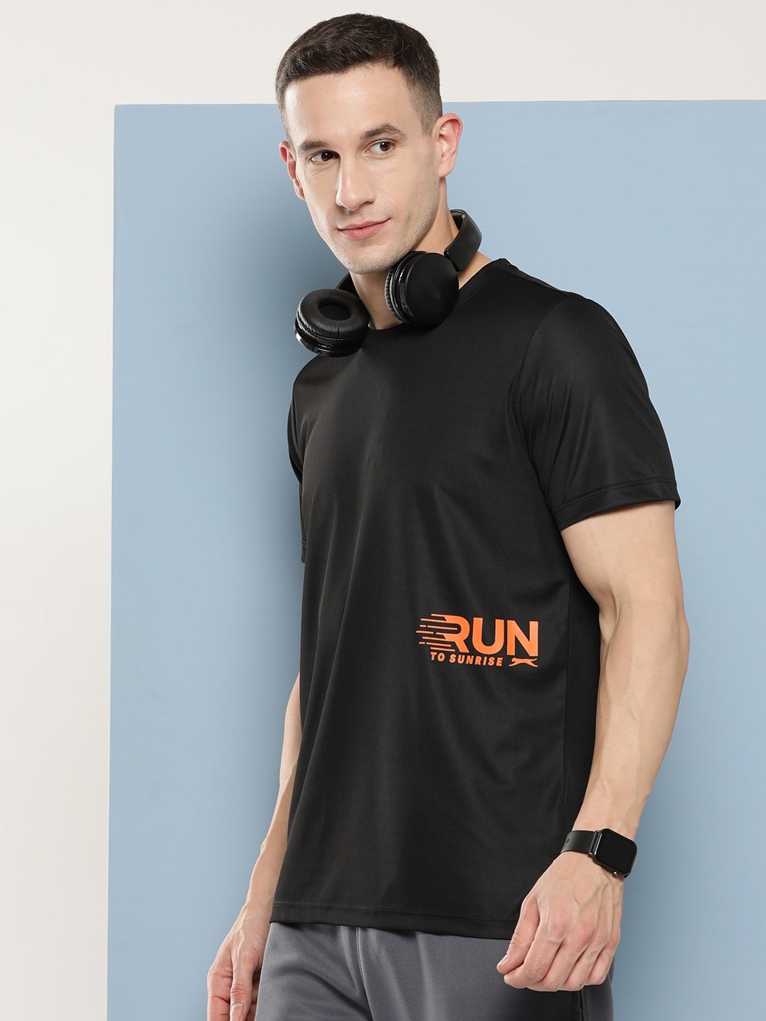 

Slazenger Printed Ultra-Dry Running T-shirt, Black
