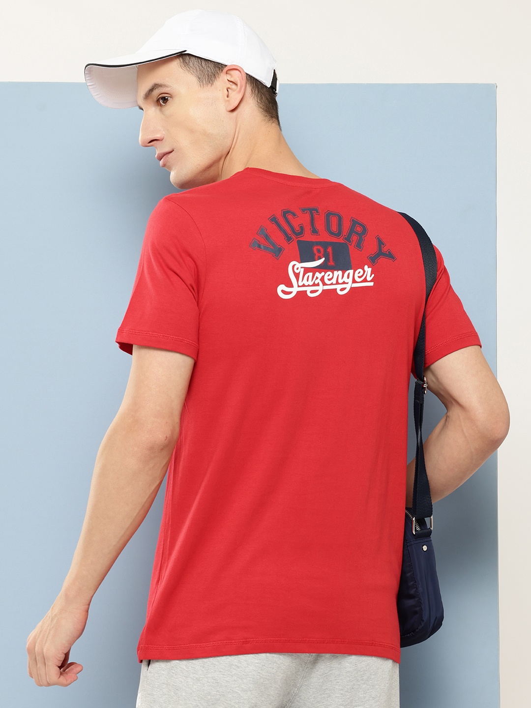 

Slazenger Typography Printed Pure Cotton T-shirt, Red