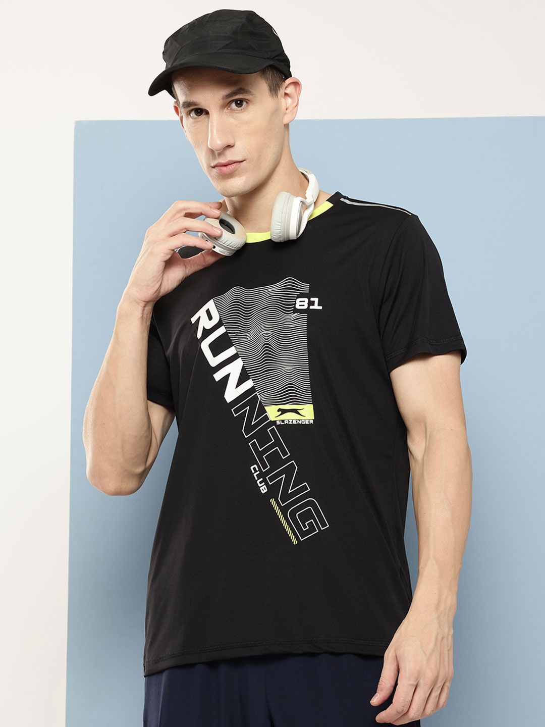

Slazenger Typography Printed Running T-shirt, Black