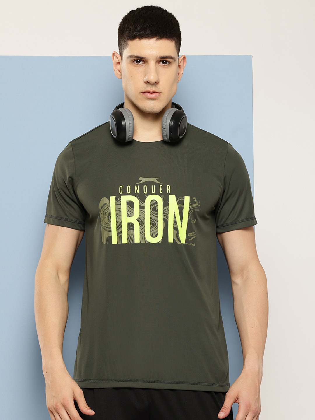 

Slazenger Ultra-Dry Printed T-shirt, Olive