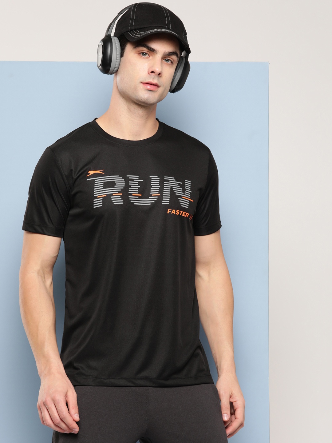

Slazenger Printed Ultra-Dry Running T-shirt, Black