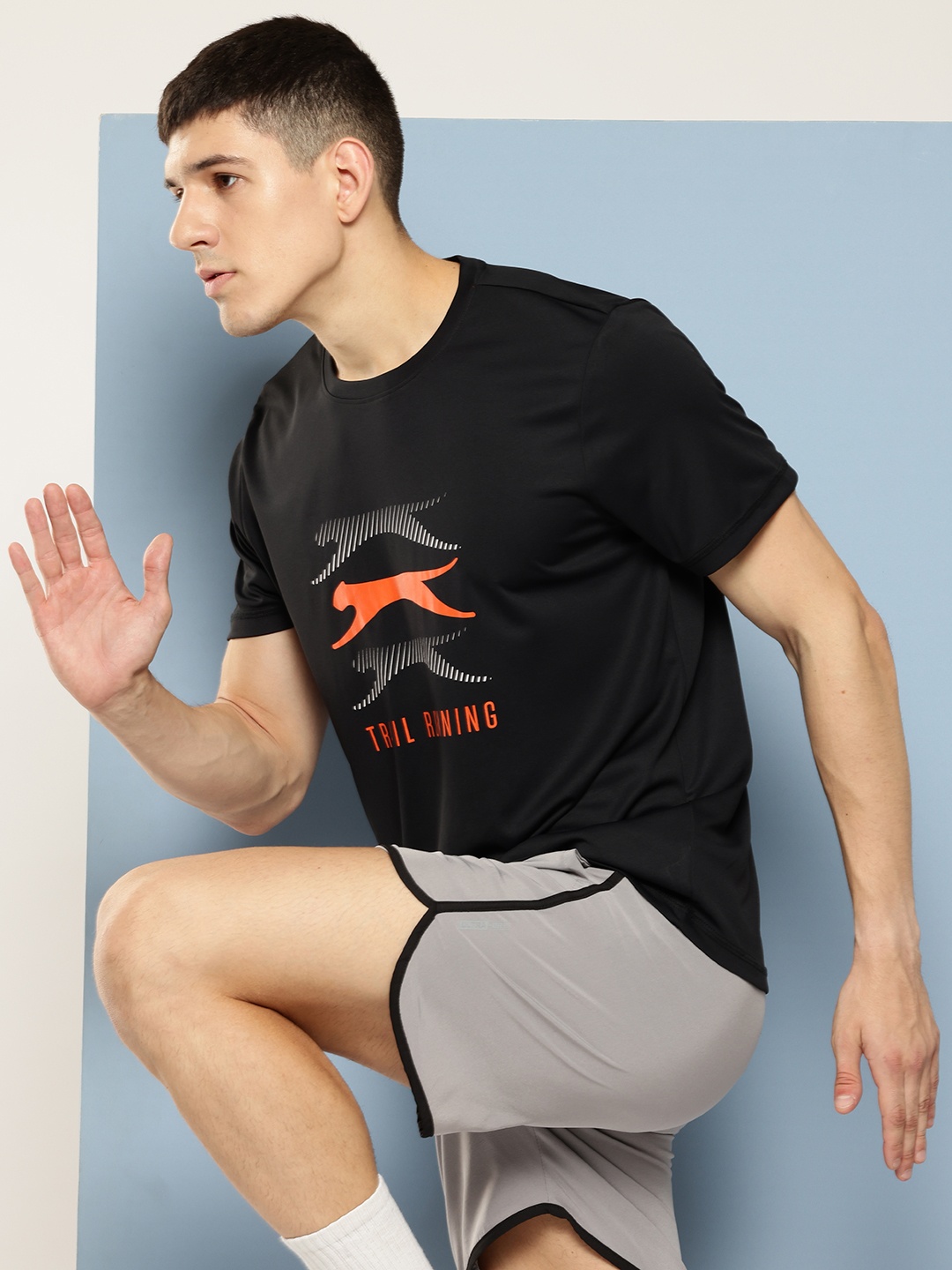 

Slazenger Ultra-Dry Brand Logo Print Running T-shirt, Black