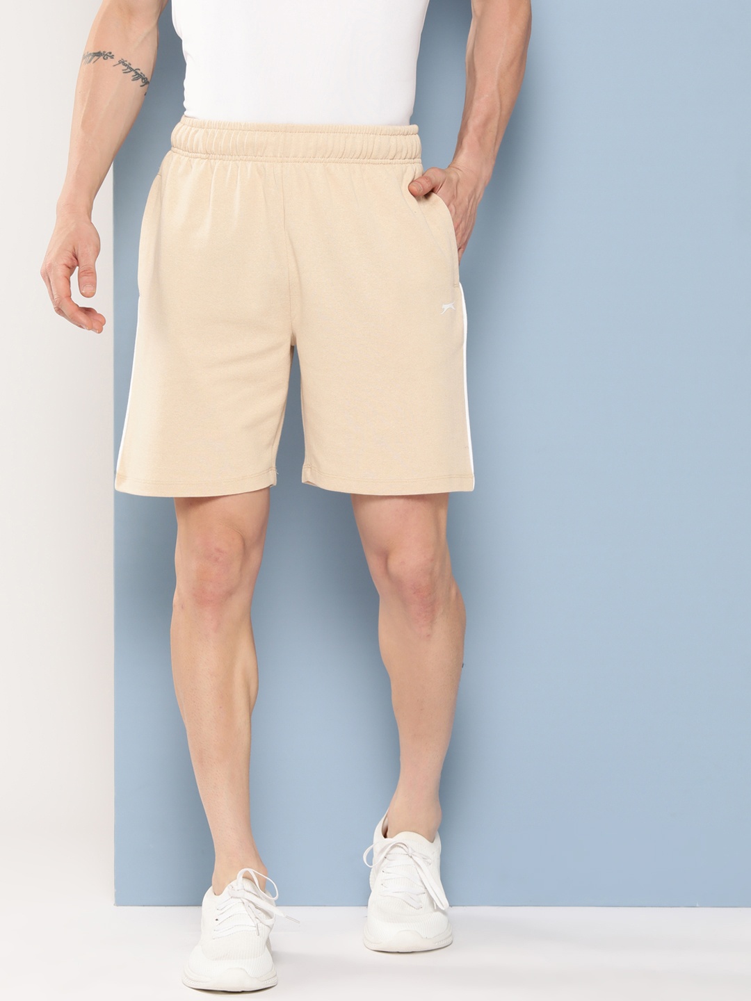 

Slazenger Men Regular Fit Shorts, Beige