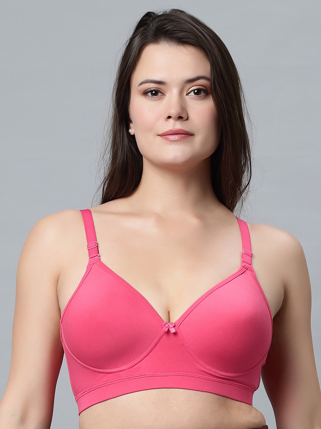 

In Care Full Coverage Heavily Padded All Day Comfort Non Wired Cotton Push Up Bra, Magenta