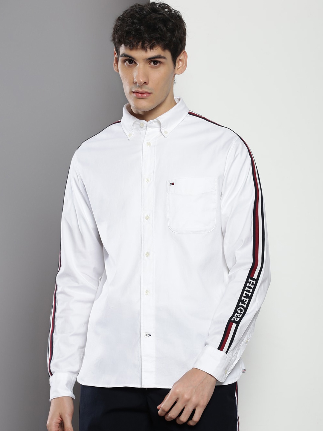 

Tommy Hilfiger Long Sleeves Button-Down Collar Casual Shirt, White