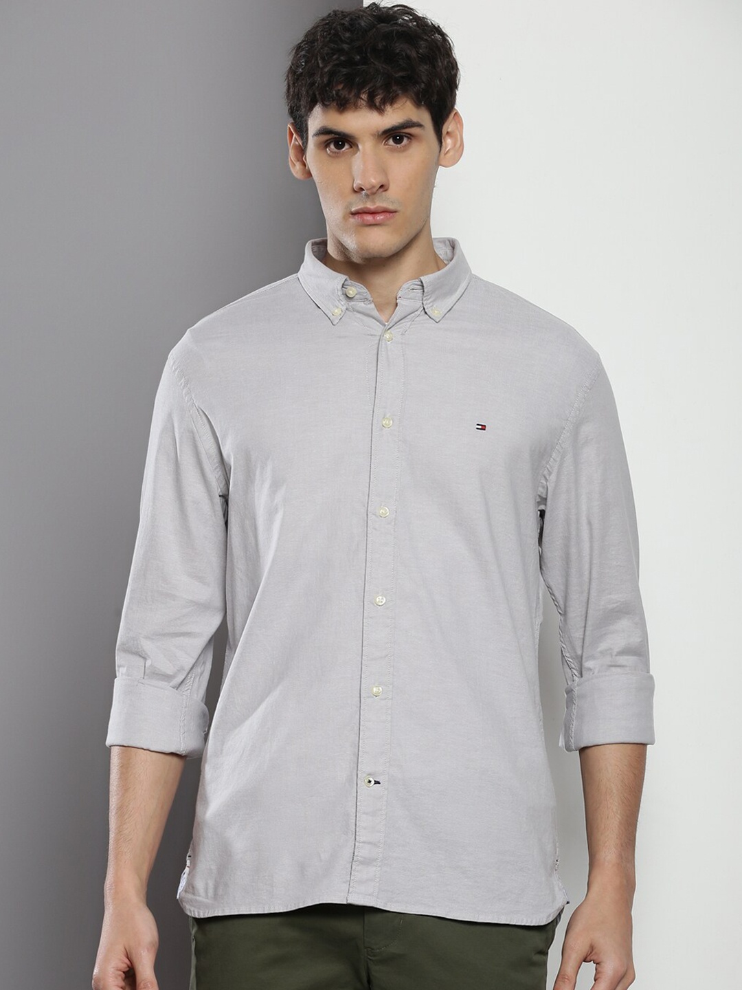

Tommy Hilfiger Button-Down Collar Classic Casual Shirt, Grey