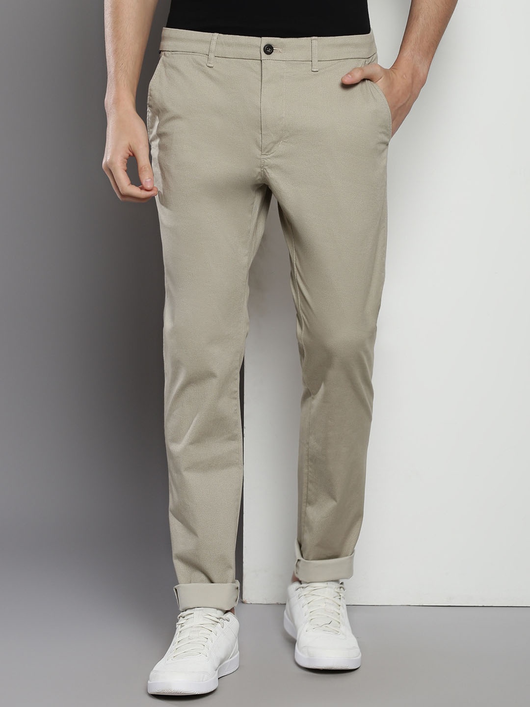 

Tommy Hilfiger Men Slim Fit Chinos Trousers, Khaki