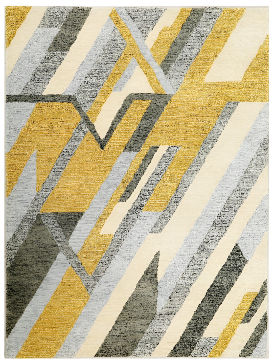 

MIRZAPUR KALEEN AND RUGS Beige & Brown Handmade Woollen Carpet