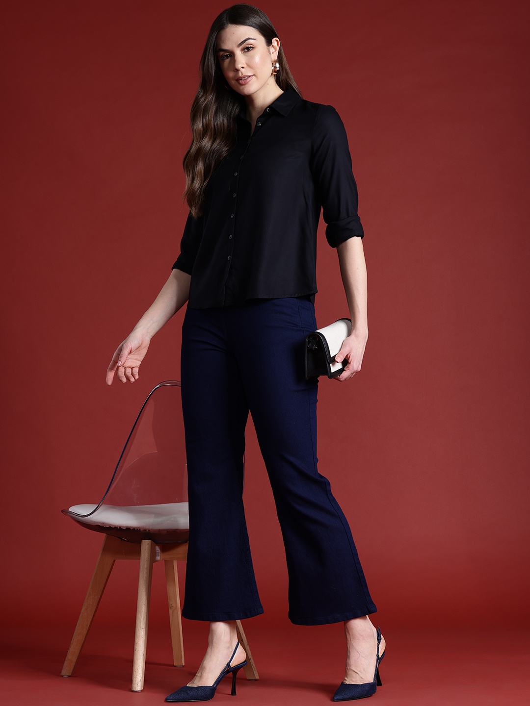 

all about you Opaque Casual Shirt, Black