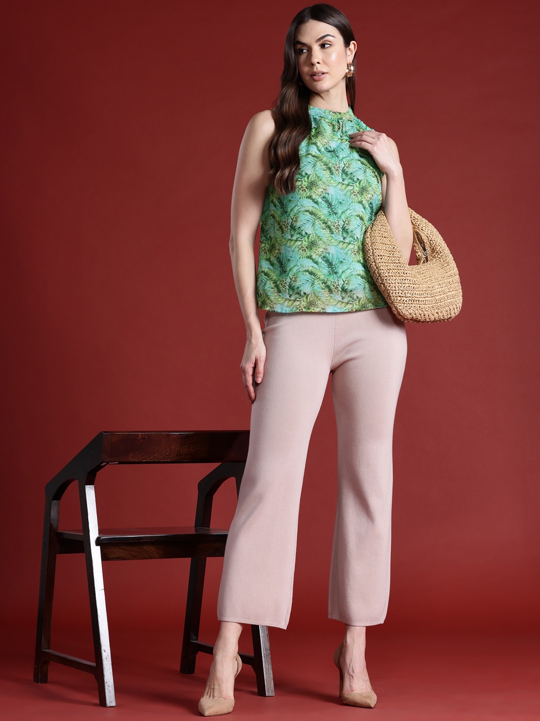 

all about you Floral Print Sleeveless Top, Green