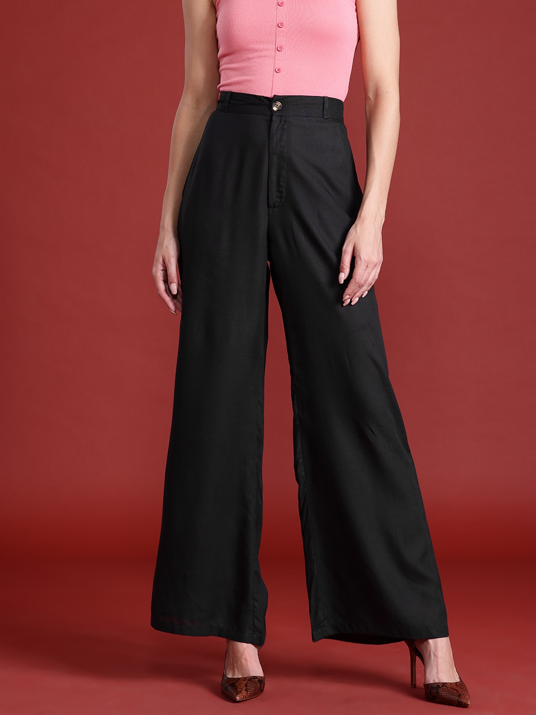

All About You Formals Women High-Rise Trousers, Black