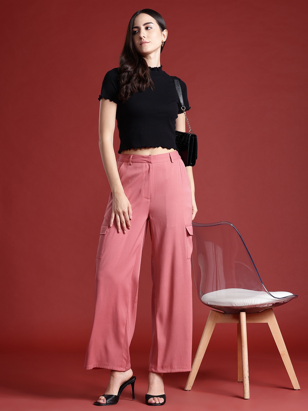 

all about you Women Cargo Pockets Trousers, Pink