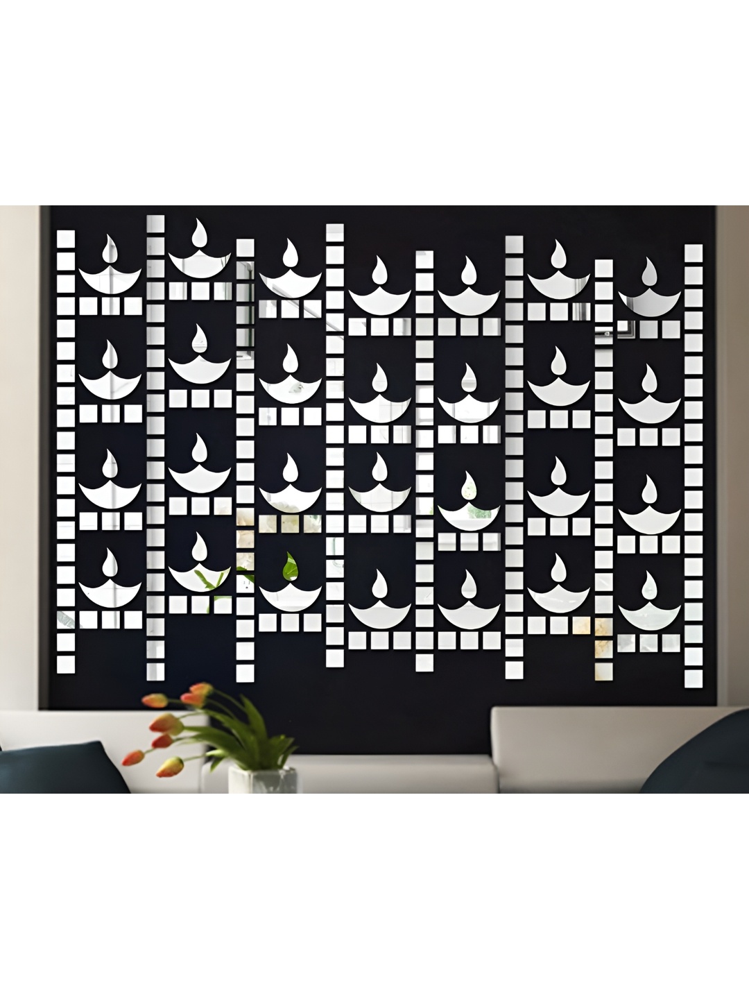 

Wall1ders 230 Pieces Silver Acrylic Mirror Wall Stickers
