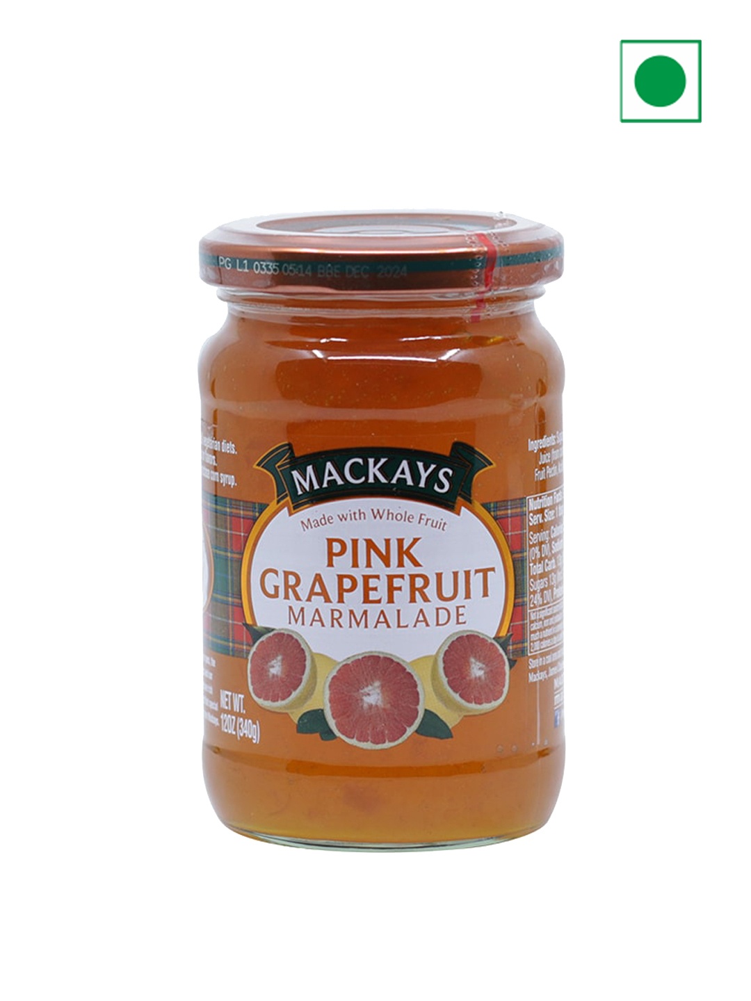 

Mackays Pink Grapefruit Marmalade 340 gm, Green