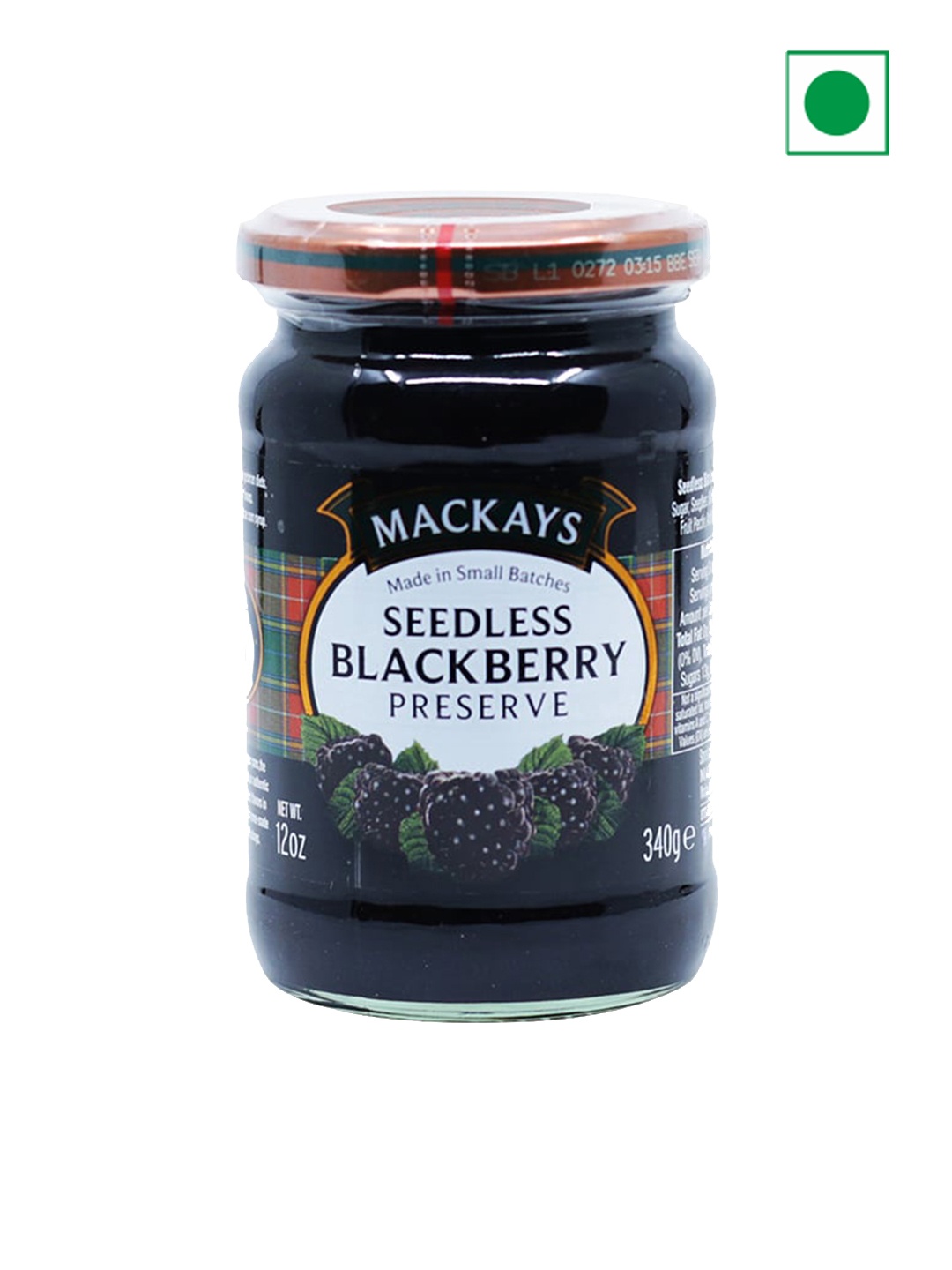 

Mackays Seedless Blackberry Preserve 340 gms, Green