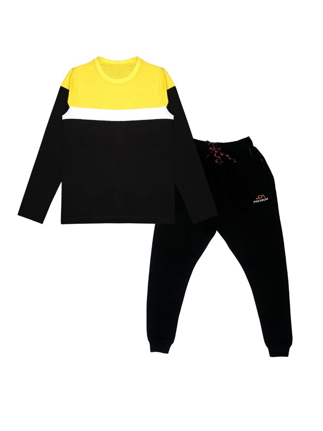 

CoolTees4U Boys Colourblocked Pure Cotton T-shirt With Trousers, White